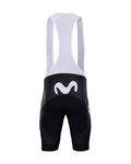 BONAVELO Rövid kerékpáros nadrág kantárral - MOVISTAR 2020 - fekete