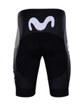BONAVELO Rövid kerékpáros nadrág kantár nélkül - MOVISTAR 2020 - fekete