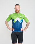 BONAVELO Rövid ujjú kerékpáros mez - SLOVENIA - kék/zöld