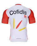 BONAVELO Rövid ujjú kerékpáros mez - COFIDIS 2021 - fehér/piros
