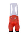 BONAVELO Rövid kerékpáros nadrág kantárral - COFIDIS 2021 - fehér/piros