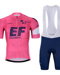 BONAVELO Rövid kerékpáros mez rövidnadrággal - EDUCATION-NIPPO 2021 - rózsaszín/kék