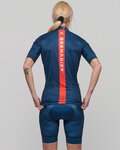 BONAVELO Rövid kerékpáros mez rövidnadrággal - INEOS GRENADIERS '21 - piros/kék