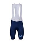 BONAVELO Rövid kerékpáros nadrág kantárral - MOVISTAR 2022 - kék