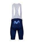 BONAVELO Rövid kerékpáros nadrág kantárral - MOVISTAR 2022 - kék