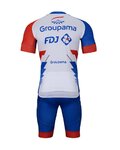 BONAVELO Rövid kerékpáros mez rövidnadrággal - GROUPAMA FDJ 2022 - kék/fehér/piros