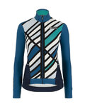 SANTINI Hosszú ujjú kerékpáros mez - CORAL RAGGIO LADY - kék