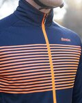 SANTINI Kerékpáros dzseki béléssel - COLORE - kék/narancssárga