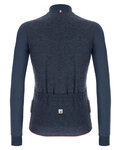 SANTINI Hosszú ujjú kerékpáros mez - COLORE PURO WINTER - kék