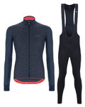 SANTINI Kerékpáros téli szett - COLORE PURO WINTER - kék/fekete