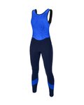 SANTINI Hosszú kerékpáros nadrág kantárral - CORAL BENGAL LADY - fekete/kék
