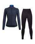 SANTINI Kerékpáros téli szett - COLORE PURO+OMNIA W - kék/fekete