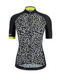 SANTINI Rövid ujjú kerékpáros mez - TONO CHROMOSOME LADY - fekete