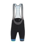 SANTINI Rövid kerékpáros nadrág kantárral - LA VUELTA 2019 - kék/fekete