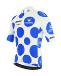 SANTINI Rövid ujjú kerékpáros mez - LA VUELTA 2020 - kék/fehér