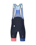 SANTINI Rövid kerékpáros nadrág kantárral - LA VUELTA 2021 - kék