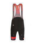 SANTINI Rövid kerékpáros nadrág kantárral - LA VUELTA 2021 - piros/fekete