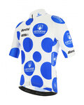 SANTINI Rövid ujjú kerékpáros mez - LA VUELTA 2021 - fehér/kék