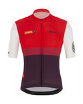 SANTINI Rövid ujjú kerékpáros mez - LA VUELTA 2021 - piros