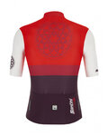 SANTINI Rövid ujjú kerékpáros mez - LA VUELTA 2021 - piros