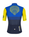 SANTINI Rövid ujjú kerékpáros mez - LA VUELTA 2021 - sárga/kék