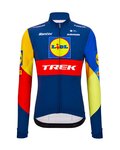 SANTINI Hosszú ujjú kerékpáros mez - LIDL TREK 2024 - sárga/piros/kék