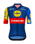 SANTINI Rövid ujjú kerékpáros mez - LIDL TREK 2024 TEAM ORIGINAL - piros/sárga/kék