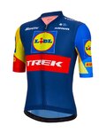 SANTINI Rövid ujjú kerékpáros mez - LIDL TREK 2024 TEAM ORIGINAL - piros/sárga/kék