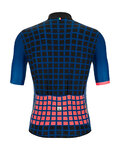 SANTINI Rövid ujjú kerékpáros mez - MITO GRIDO - rózsaszín/fekete/kék