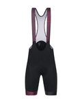 SANTINI Rövid kerékpáros nadrág kantárral - LA VUELTA 2018 - fekete/lila