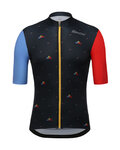 SANTINI Rövid ujjú kerékpáros mez - LA VUELTA 2018 - kék/fekete/piros