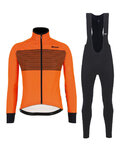 SANTINI Kerékpáros téli kabát és nadrág - COLORE WINTER III - fekete/narancssárga