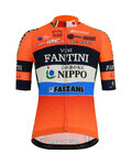 SANTINI Rövid ujjú kerékpáros mez - NIPPO FANTINI 2019 - kék/fekete/narancssárga/fehér