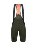 SANTINI Rövid kerékpáros nadrág kantárral - REDUX  - zöld