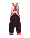 SANTINI Rövid kerékpáros nadrág kantárral - KARMA MILLE - bordó/rózsaszín