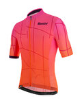 SANTINI Rövid ujjú kerékpáros mez - TONO PURO - rózsaszín/bordó/narancssárga