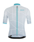 SANTINI Rövid ujjú kerékpáros mez - TONO PURO - fehér/világoskék
