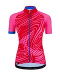 SANTINI Rövid ujjú kerékpáros mez - GIADA POP LADY - rózsaszín/kék