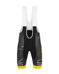 SANTINI Rövid kerékpáros nadrág kantárral - TREK PIRELLI 2020 - sárga/fekete