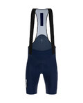 SANTINI Rövid kerékpáros nadrág kantárral - TONO DINAMO - kék