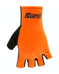 SANTINI Kerékpáros kesztyű rövid ujjal - ISTINTO - fekete/narancssárga