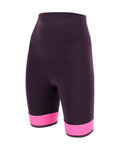 SANTINI Rövid kerékpáros nadrág kantár nélkül - GIADA LUX LADY - rózsaszín/lila