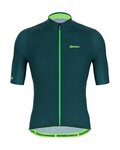 SANTINI Rövid kerékpáros mez rövidnadrággal - KARMA KITE - zöld/fekete