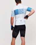 SANTINI Rövid kerékpáros mez rövidnadrággal - TONO FRECCIA - fekete/fehér/kék