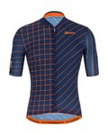 SANTINI Rövid kerékpáros mez rövidnadrággal - SLEEK DINAMO - kék