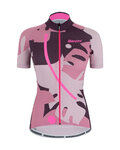 SANTINI Rövid ujjú kerékpáros mez - GIADA MAUI LADY - színes/rózsaszín