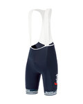 SANTINI Rövid kerékpáros nadrág kantárral - TREK SEGAFREDO 2021 - kék