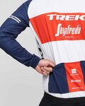 SANTINI Kerékpáros szélálló dzseki - TREK SEGAFREDO 2021 - piros/fehér/kék