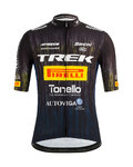 SANTINI Rövid ujjú kerékpáros mez - TREK PIRELLI 2021 - fekete/fehér/sárga