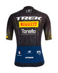 SANTINI Rövid ujjú kerékpáros mez - TREK PIRELLI 2021 - fekete/fehér/sárga